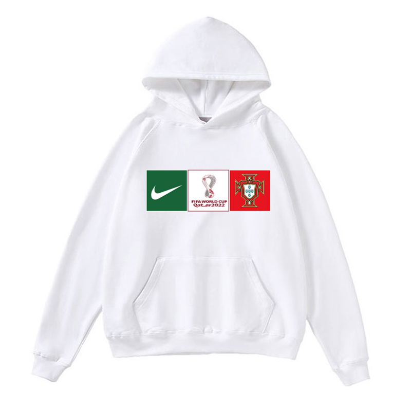 Men's Portugal World Cup Soccer Hoodie White